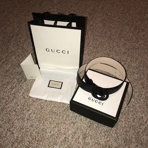 BRAND NEW! Authentic Gucci Black GG Belt